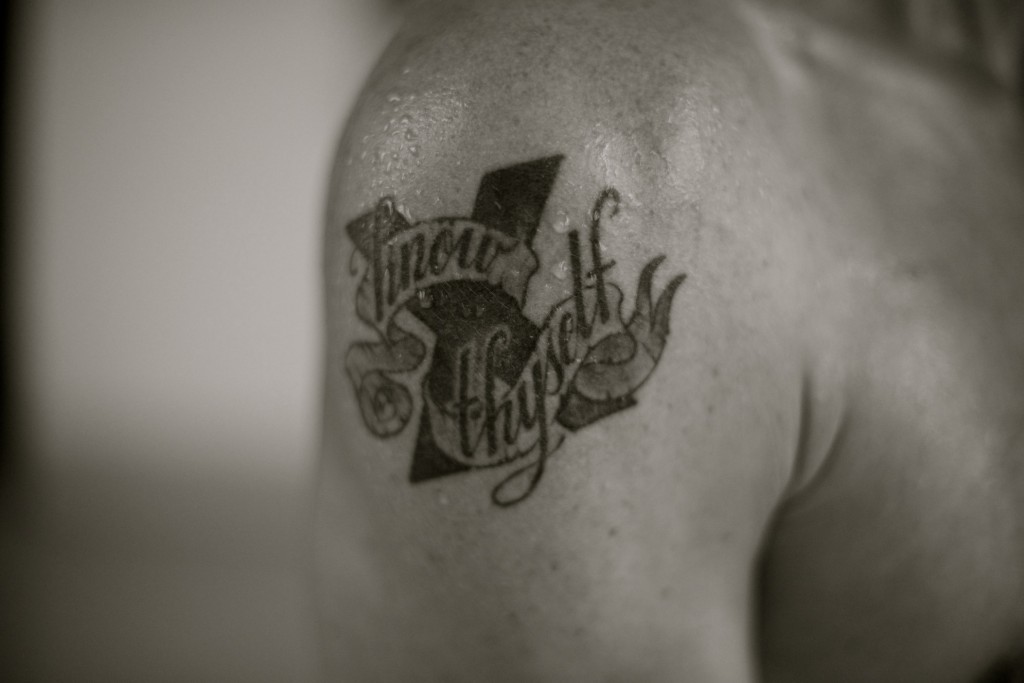 know thyself tattoo - in honor of all that has gone before and served as school